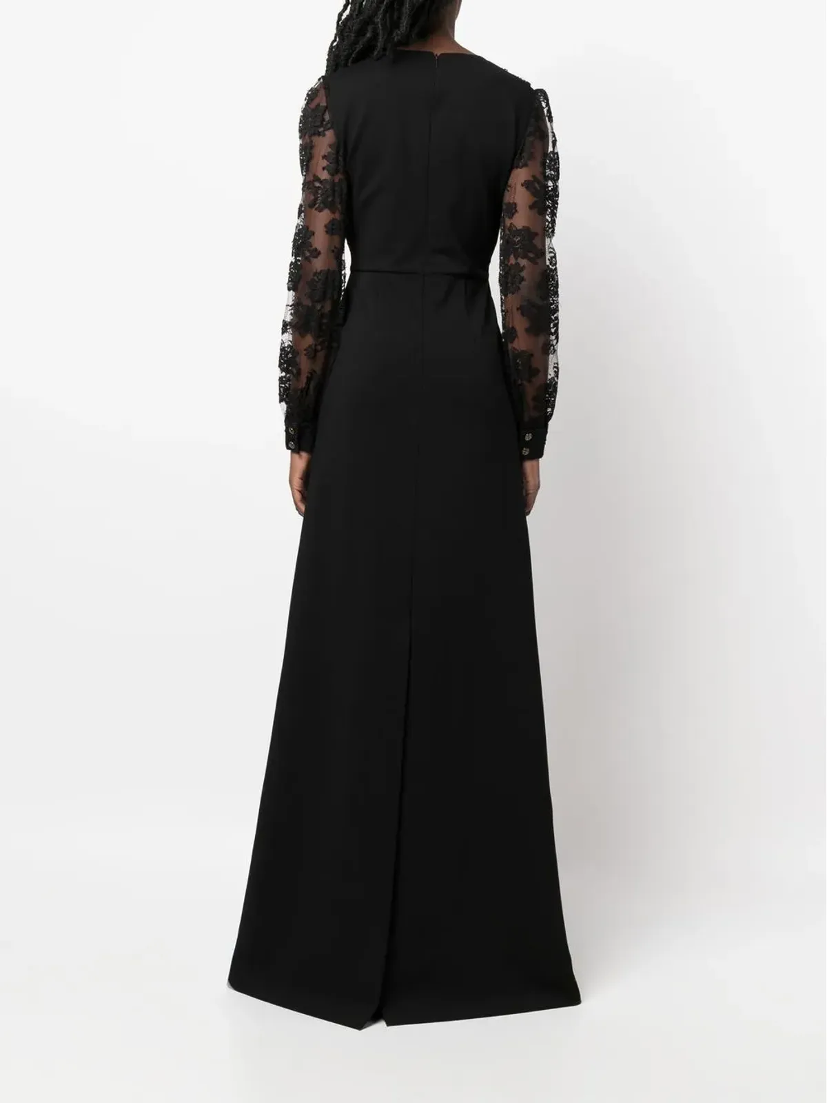 Gucci lace-embellished evening dress - Black - 画像4