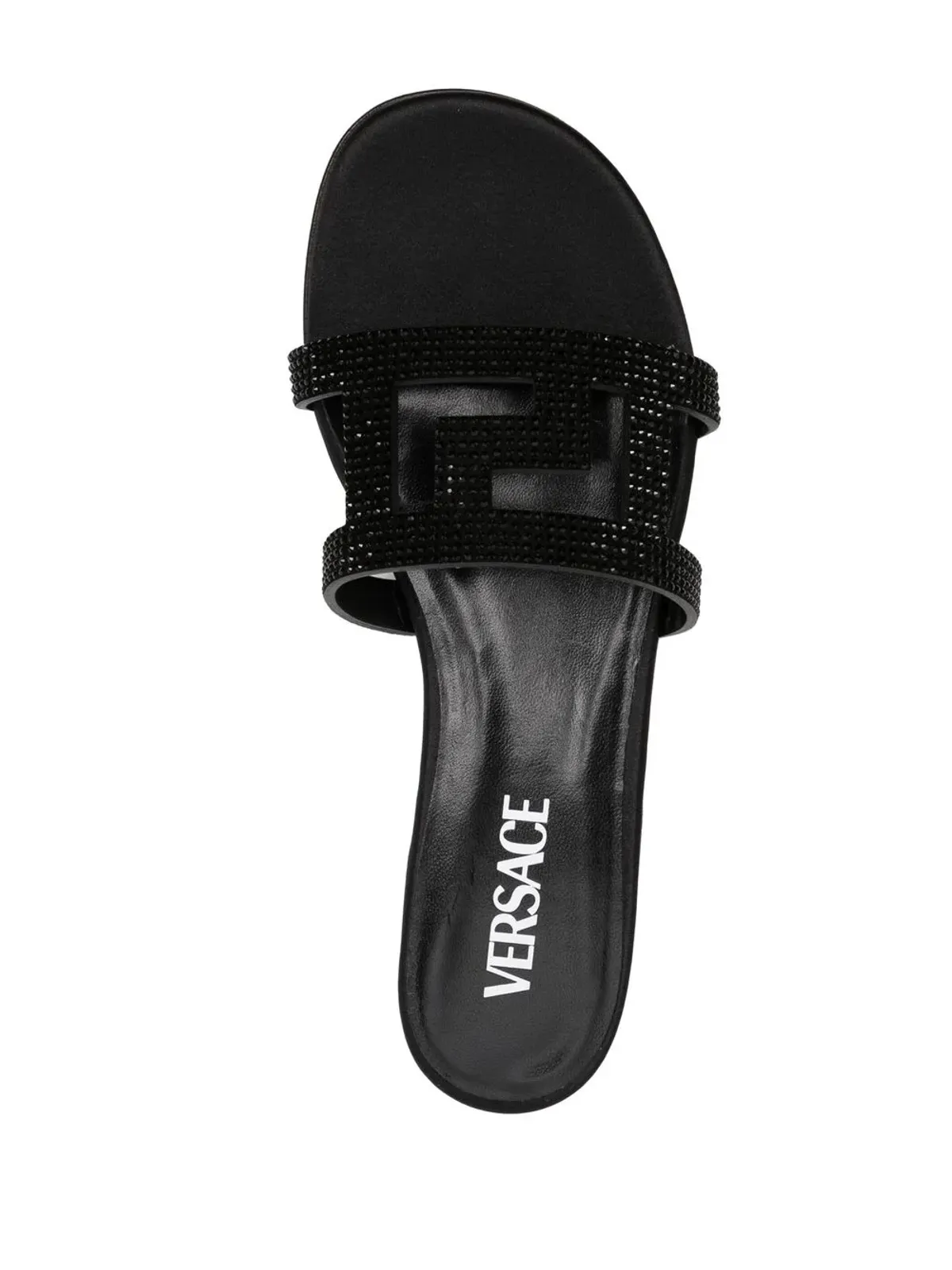 Versace グレカ Maze クリスタル フラットサンダル - ブラック - 画像4
