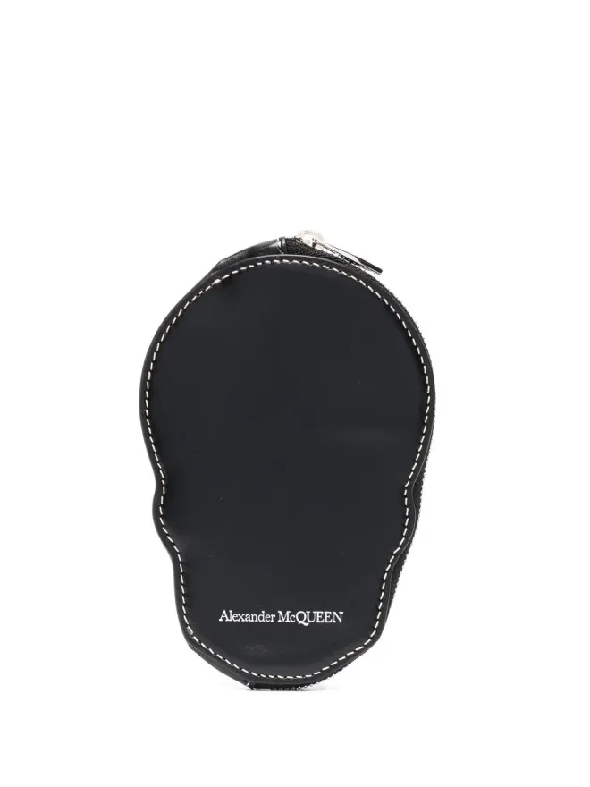 Alexander McQueen Alexander McQueen スカル・オールアラウンドジップ ウォレット - ブラックの商品画像