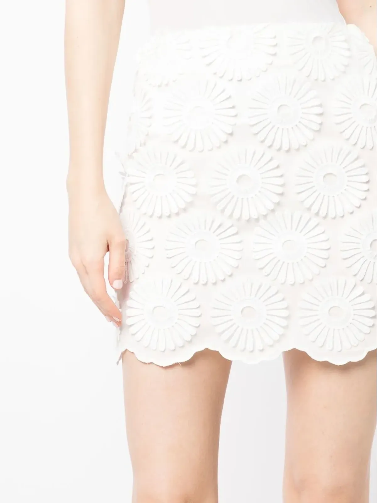 Elie Saab 花柄刺繍ミニスカート - 画像5