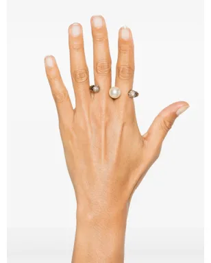 Alexander McQueen skull knuckleduster ring - Gold - サムネイル2