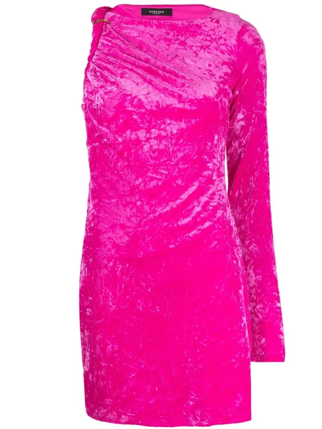 VERSACE Versace ロールドベルベット ミニドレス - ピンクの商品画像