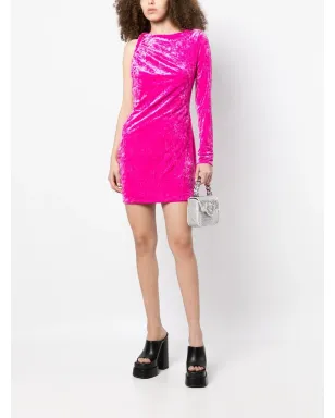 Versace ロールドベルベット ミニドレス - ピンク - サムネイル2