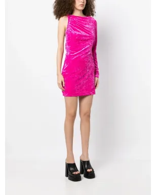 Versace ロールドベルベット ミニドレス - ピンク - サムネイル3