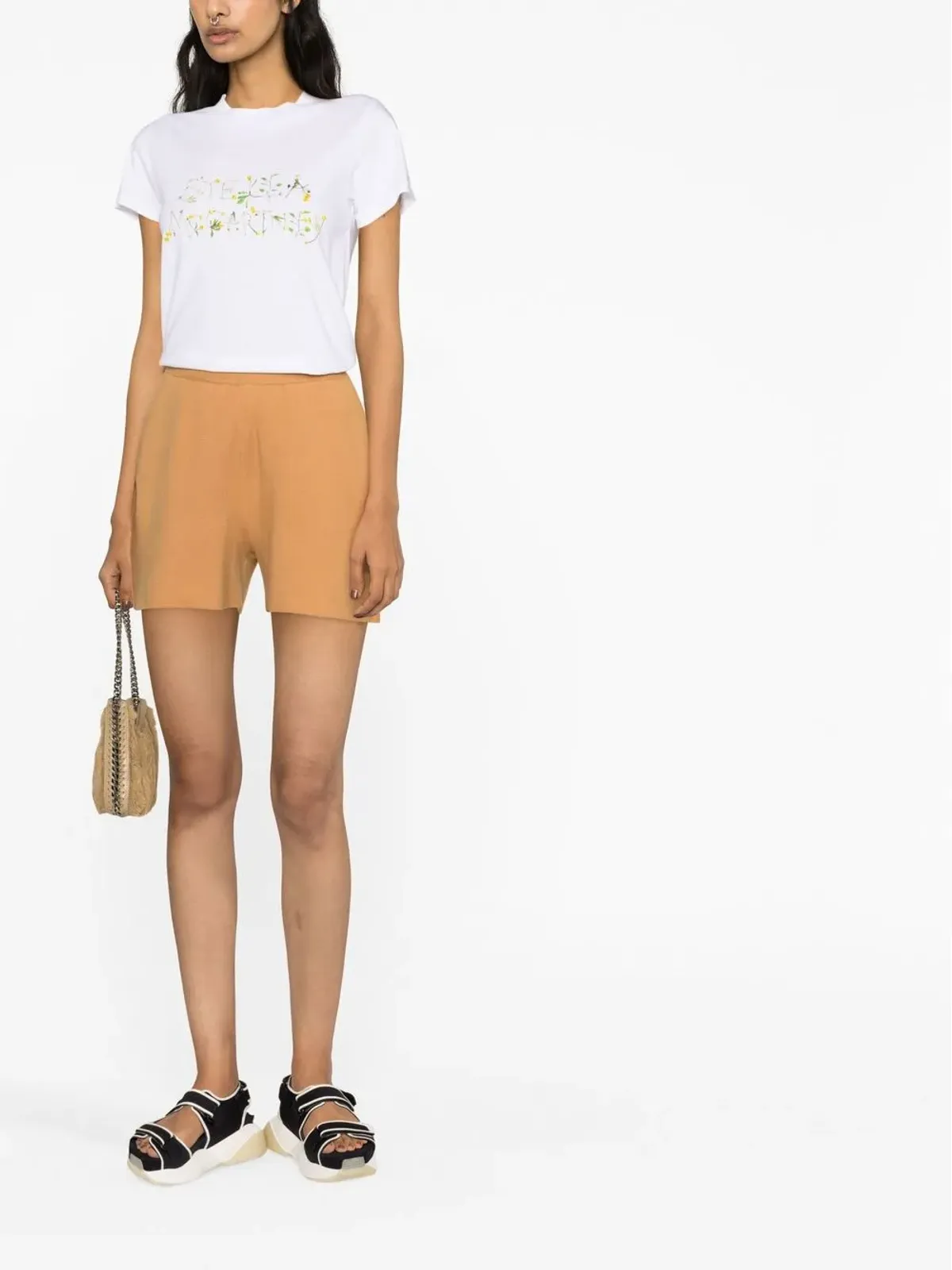 Stella McCartney フローラルロゴプリントTシャツ - 画像2