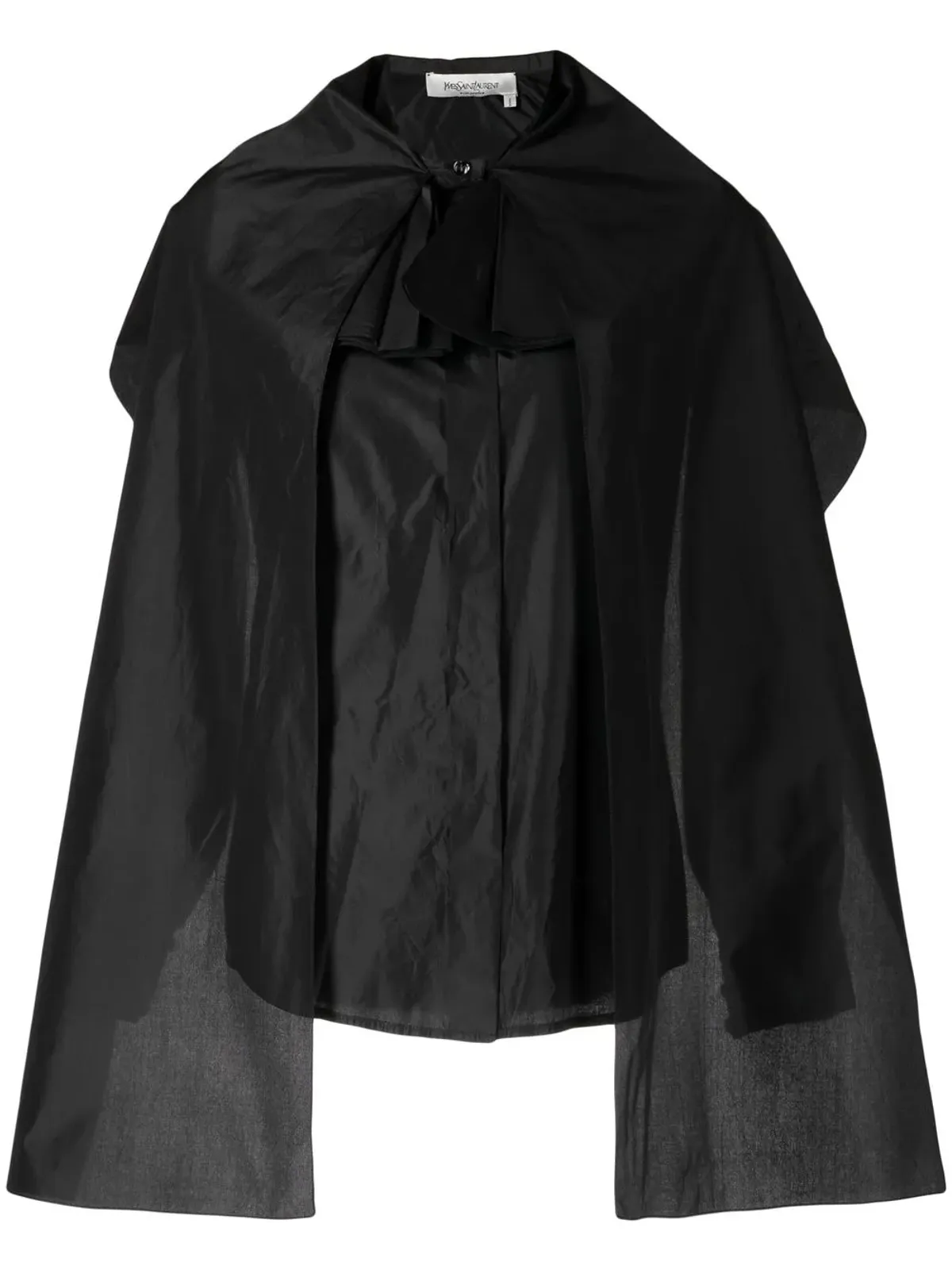 Saint Laurent Pre-Owned ケープレイヤード・シルク・ブラウス - 画像1