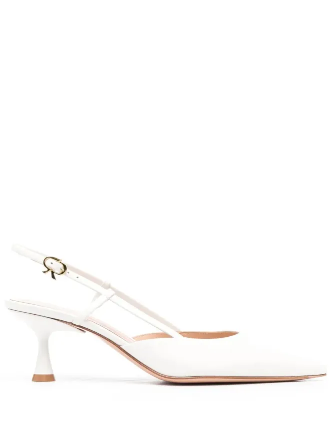 Gianvito Rossi Gianvito Rossi ポインテッドトゥ スリングバック レザーパンプスの商品画像