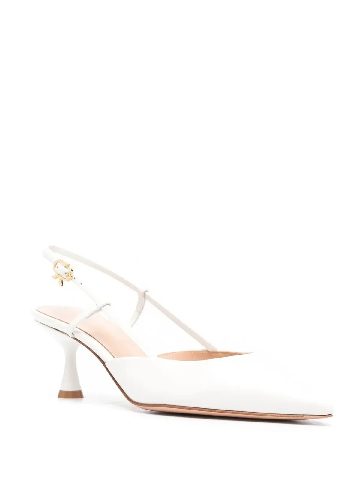 Gianvito Rossi ポインテッドトゥ スリングバック レザーパンプス - 画像2