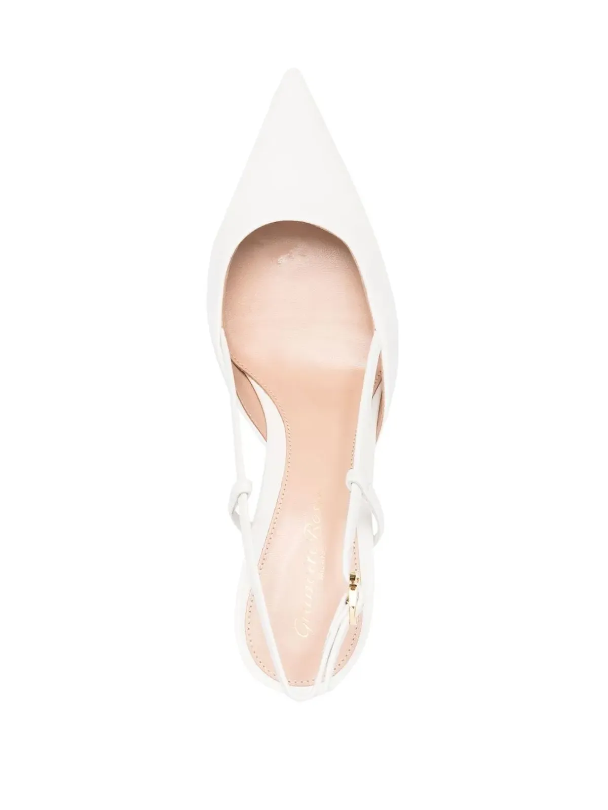 Gianvito Rossi ポインテッドトゥ スリングバック レザーパンプス - 画像4