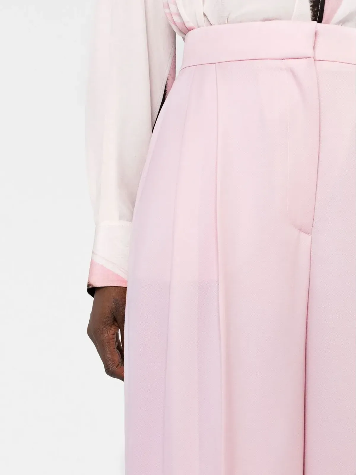Alexander McQueen | プリーツ入りハイウエストパンツ ピンク - 画像5