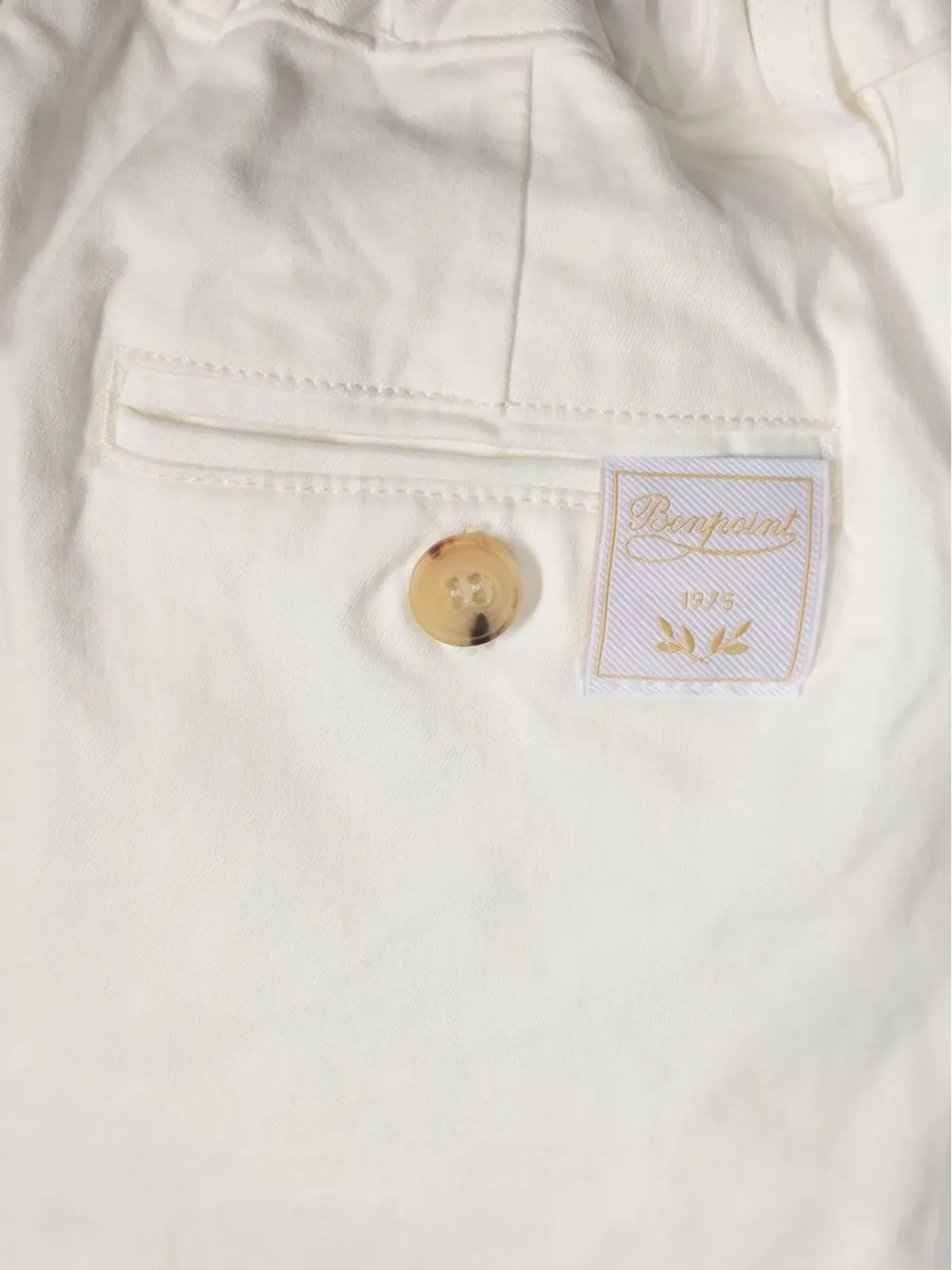 Bonpoint ロゴパッチ チノショーツ - White - 画像3
