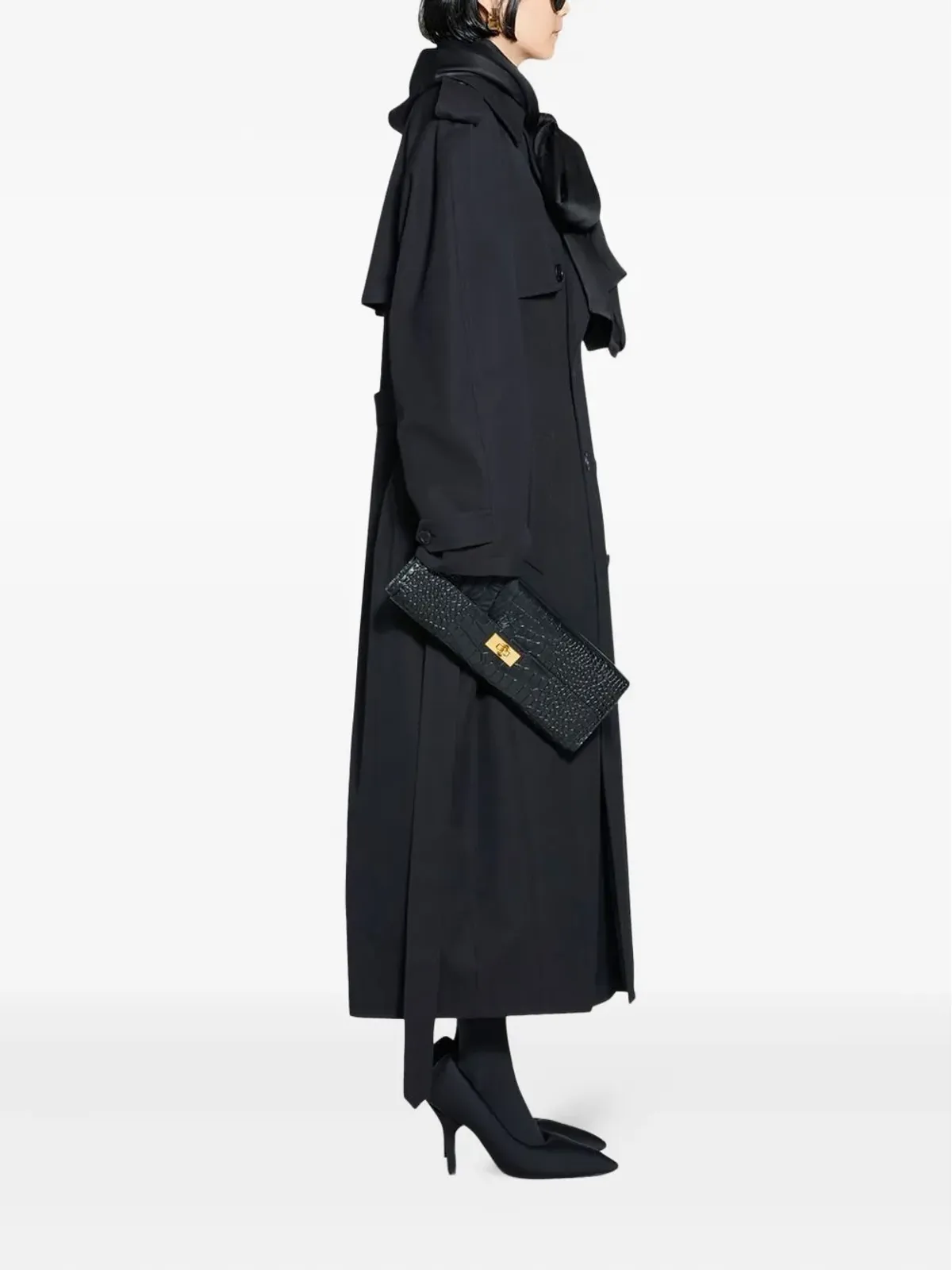 Balenciaga パッシーボウ ダブルブレスト トレンチコート - 画像3