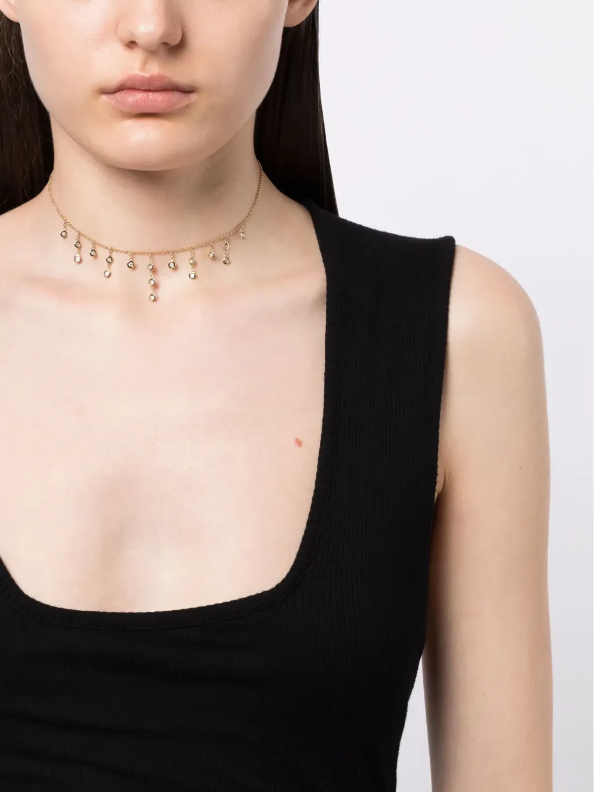 Jacquie Aiche 14Kイエローゴールド シャカー ダイヤモンド ネックレス - 画像2