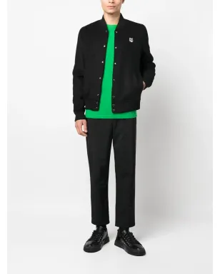 Maison Kitsuné ドローストリング・ストレートレッグ・トラウザーズ - ブラック - サムネイル2