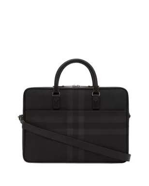 Burberry チェック柄レザー ブリーフケース - サムネイル2