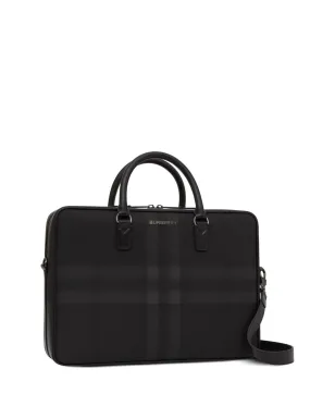 Burberry チェック柄レザー ブリーフケース - サムネイル3
