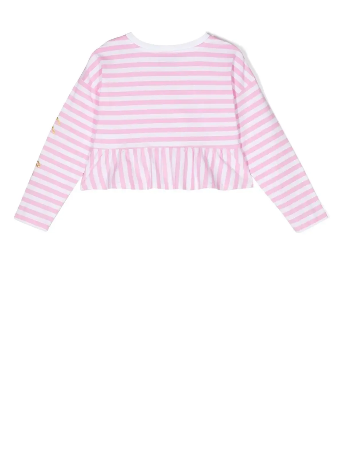 Moschino Kids ストライプ柄セーラーテディベア ペプラムトップ - ピンク - 画像2