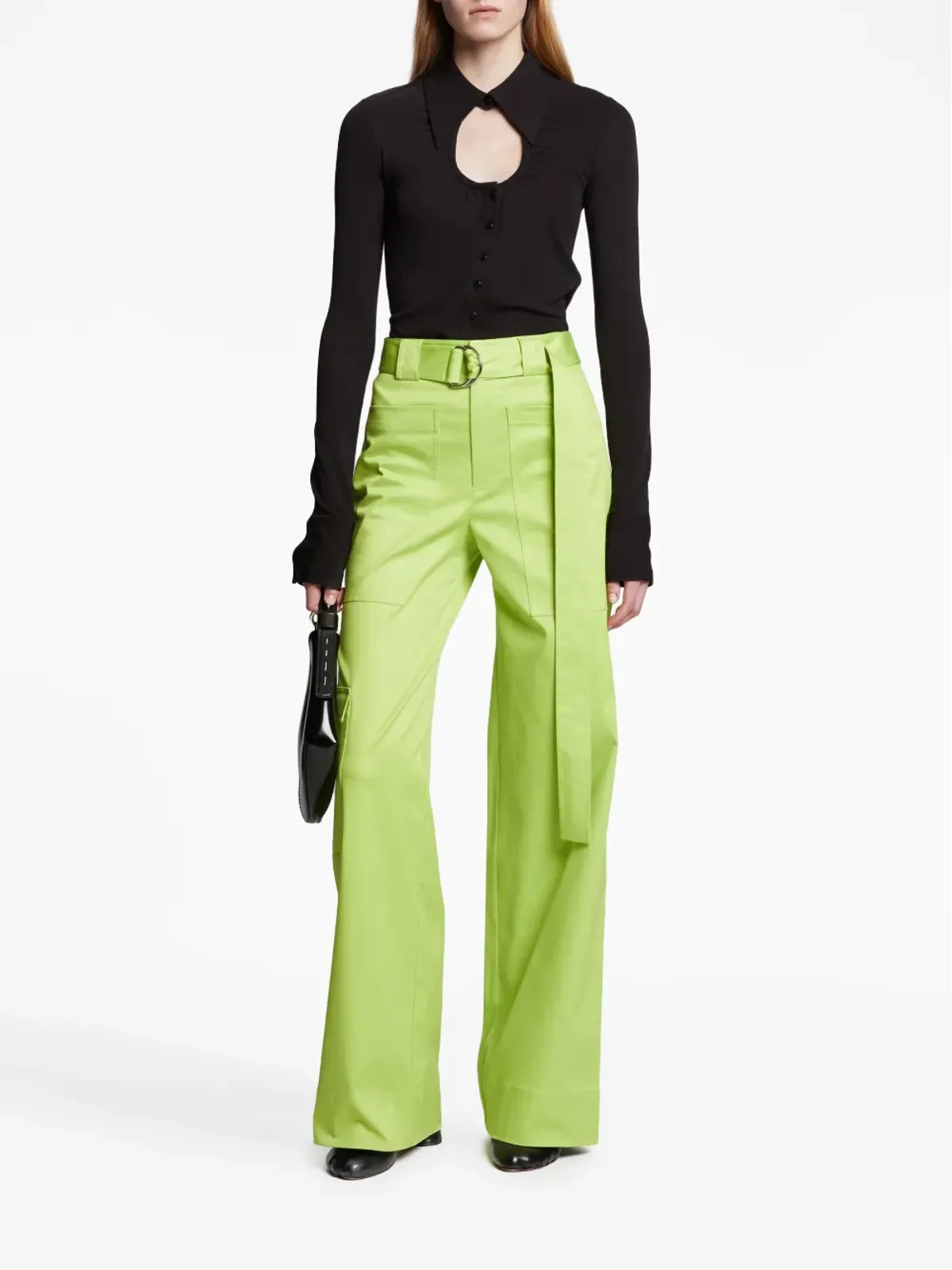 Proenza Schouler White Label カットアウトディテールシャツ - 画像2