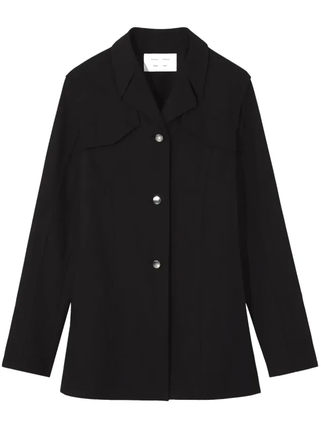Proenza Schouler White Label Proenza Schouler White Label ノッチドラペル ボタンダウン ブレザー - ブラックの商品画像