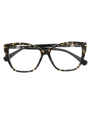 Max Mara Eyewear べっ甲調スクエアフレーム眼鏡 ブラウン - サムネイル1