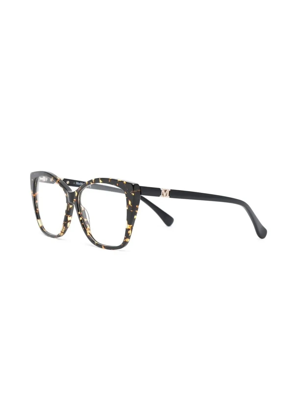 Max Mara Eyewear べっ甲調スクエアフレーム眼鏡 ブラウン - 画像2