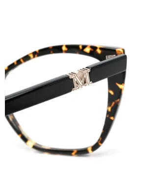 Max Mara Eyewear べっ甲調スクエアフレーム眼鏡 ブラウン - サムネイル3