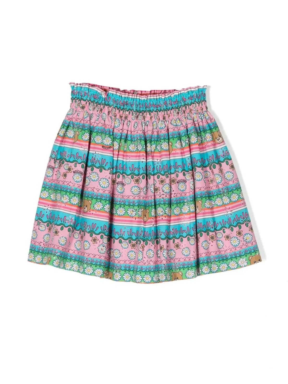 Moschino Kids テディベアプリント フレアシャツ - ピンク - 画像2