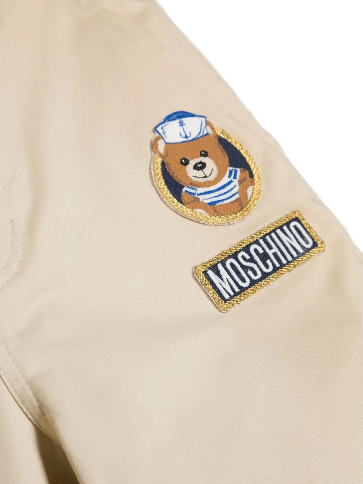 Moschino Kids ロゴパッチ ストレートレッグ チノパンツ - 画像3