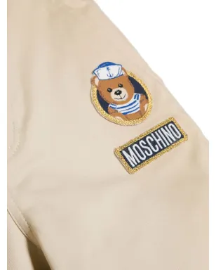 Moschino Kids ロゴパッチ ストレートレッグ チノパンツ - サムネイル3