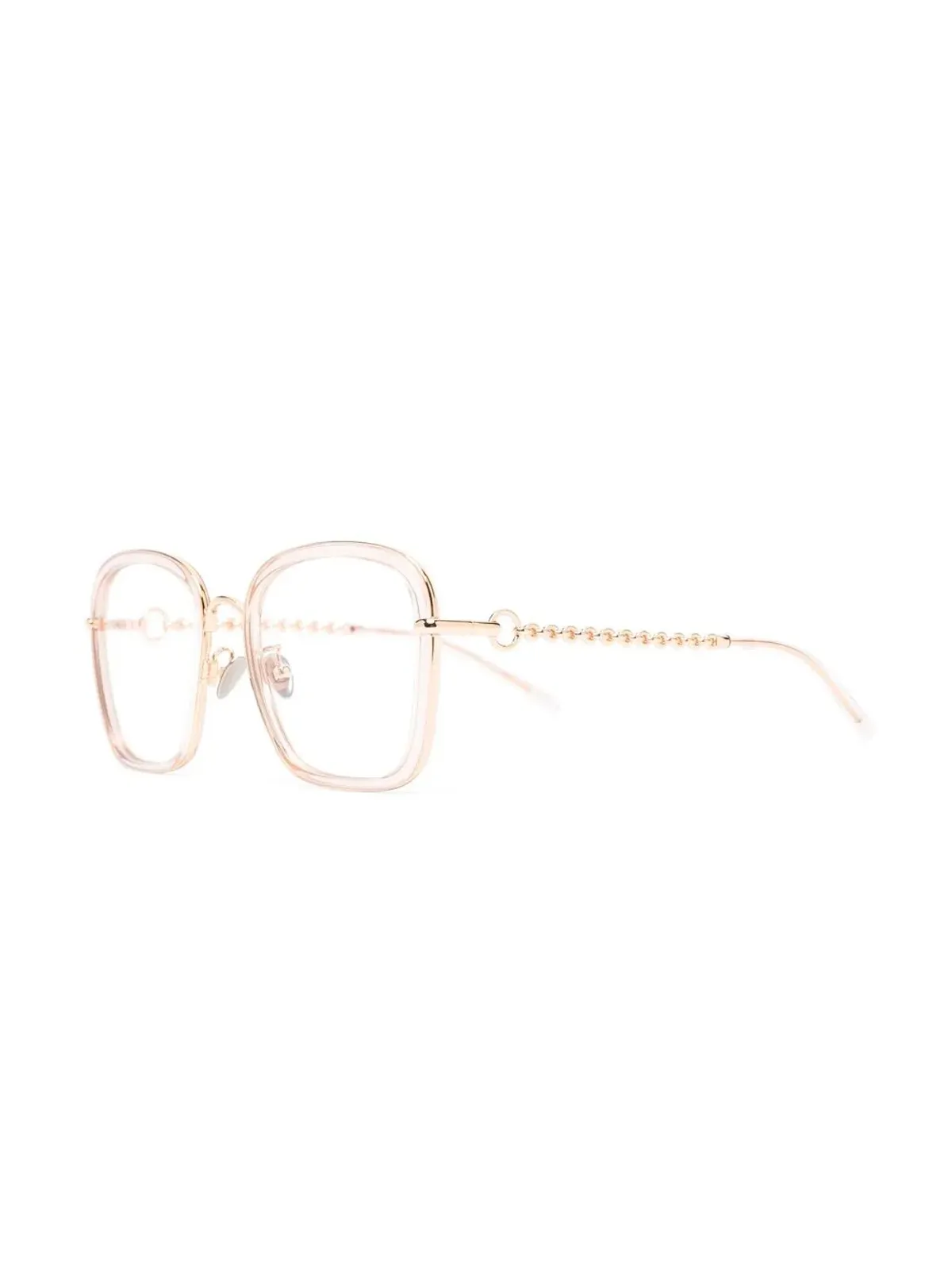 Pomellato Eyewear スクエアフレーム チェーンリンク メガネ - 画像2