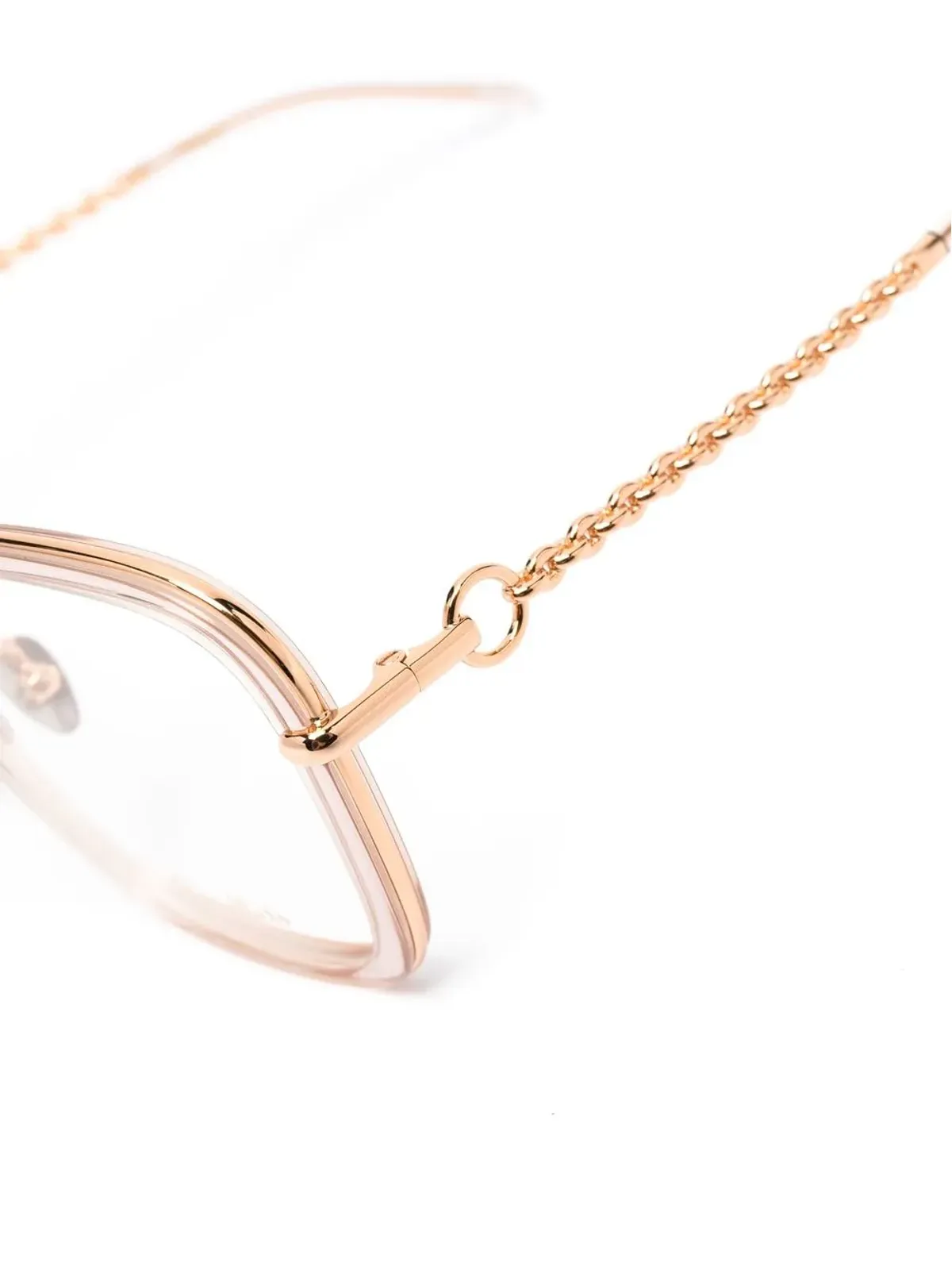 Pomellato Eyewear スクエアフレーム チェーンリンク メガネ - 画像3