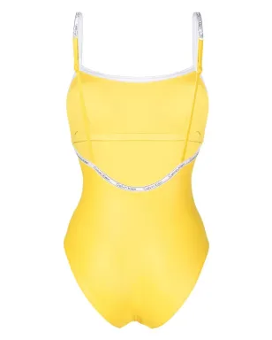 Calvin Klein ロゴプリント・ストラップ水着 - イエロー - サムネイル2