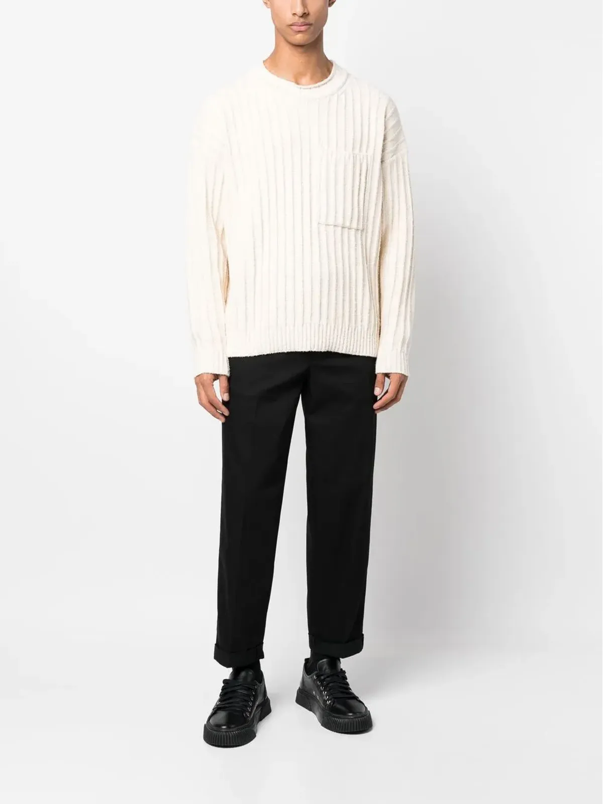 Golden Goose ロゴパッチ ストレートレッグ トラウザー - ブラック - 画像2