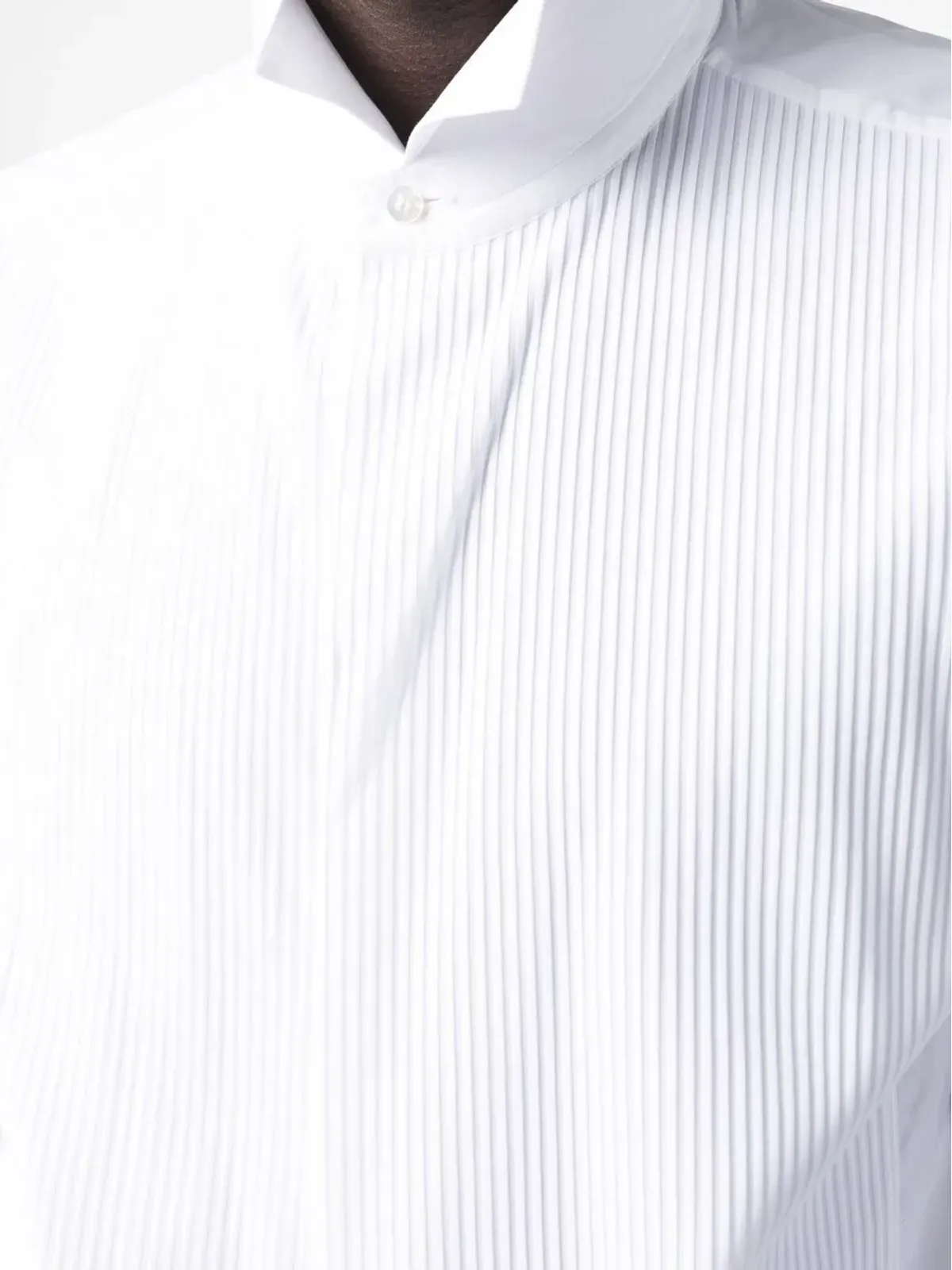 Brioni コットンストライプシャツ ホワイト - 画像5