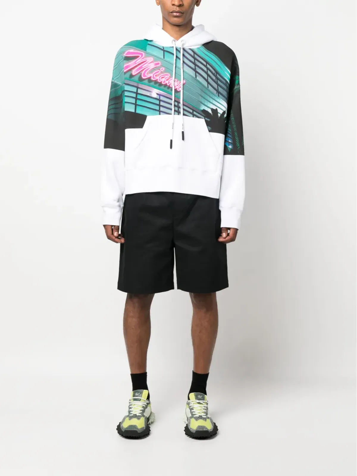 Palm Angels グラフィックプリント ドローストリングフーディ - 画像2