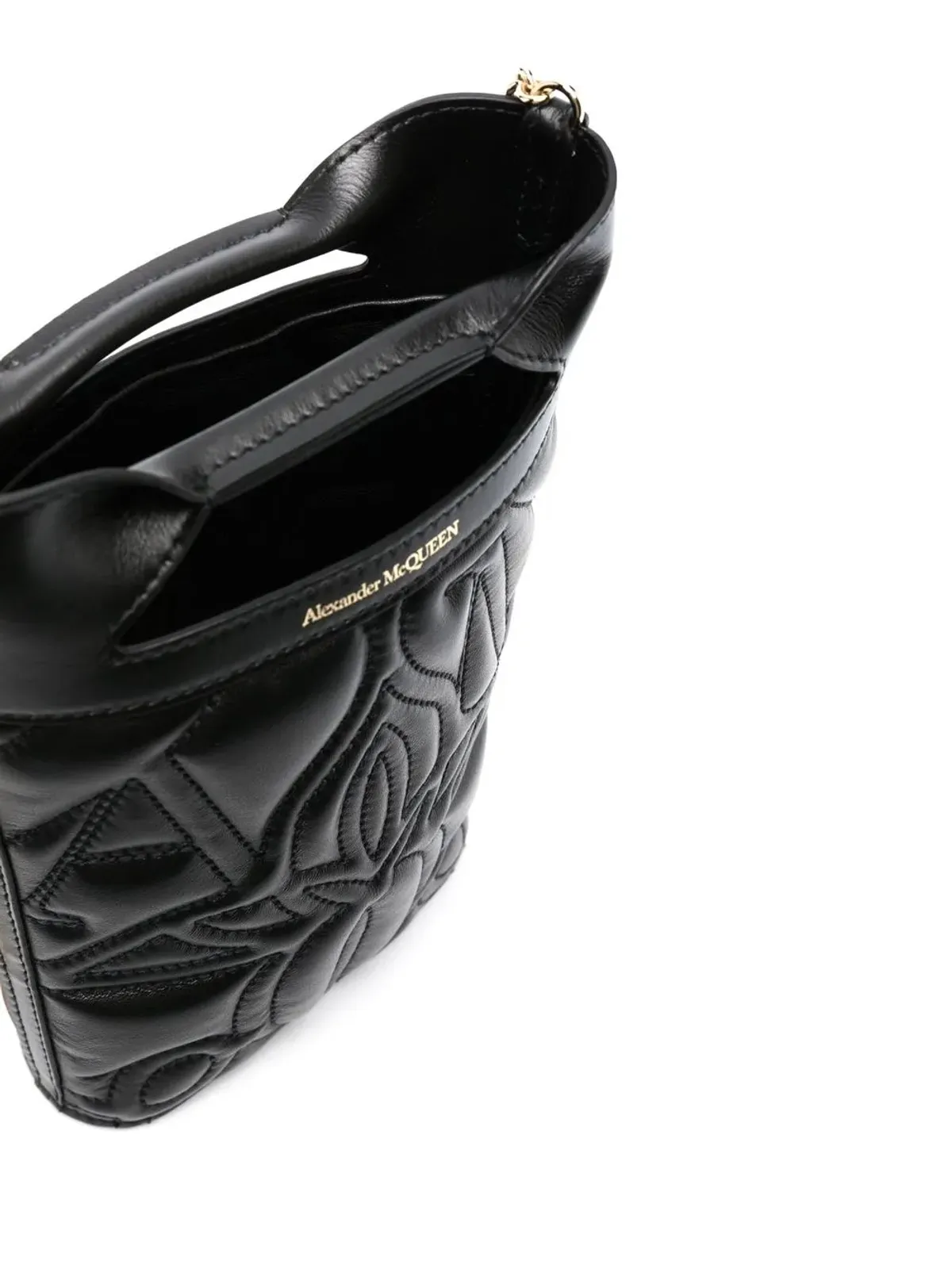 Alexander McQueen embroidered mini bucket bag - Black - 画像5