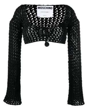 Moschino オープンニット クロップトップ - サムネイル1