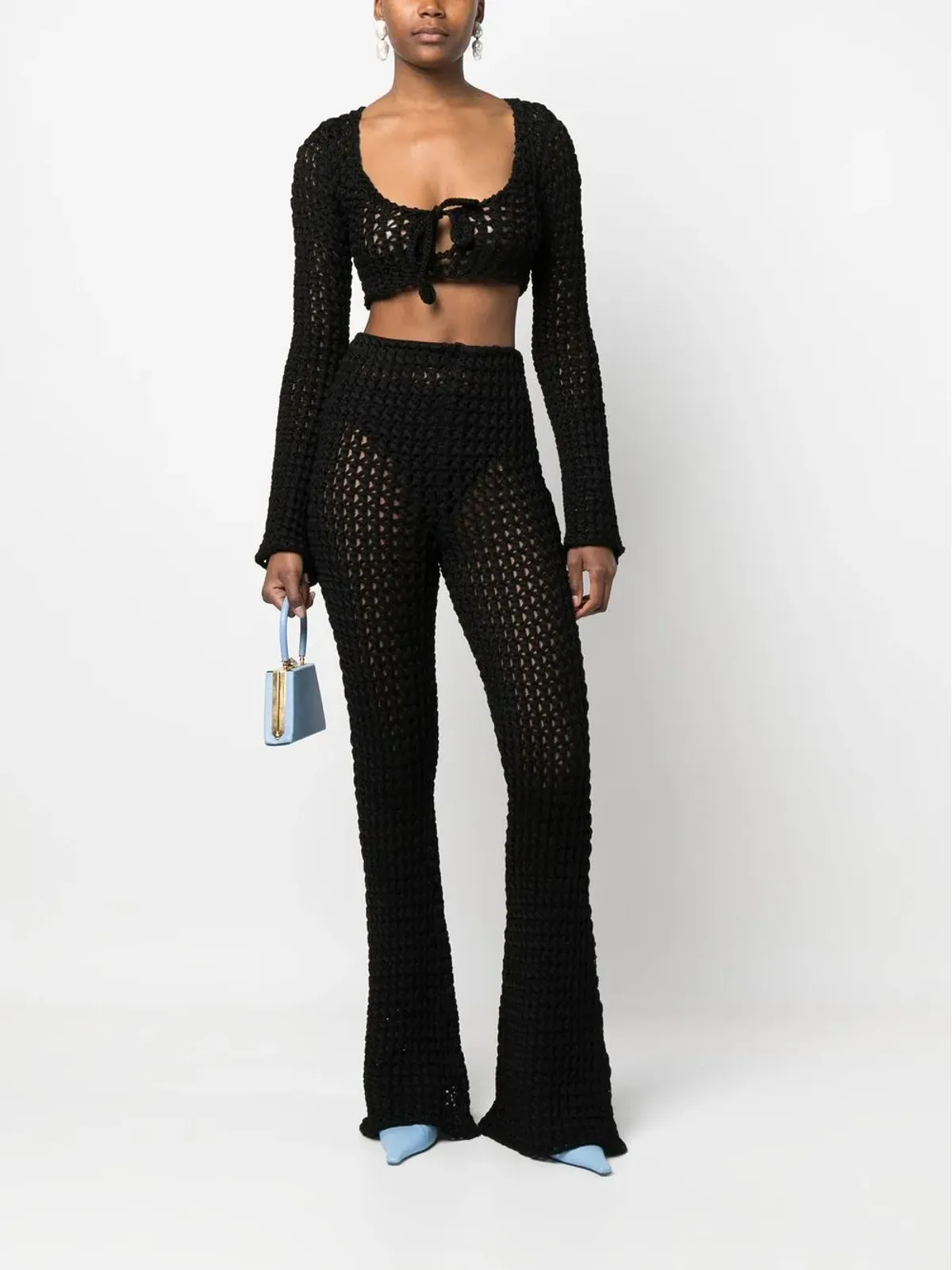 Moschino オープンニット クロップトップ - 画像2