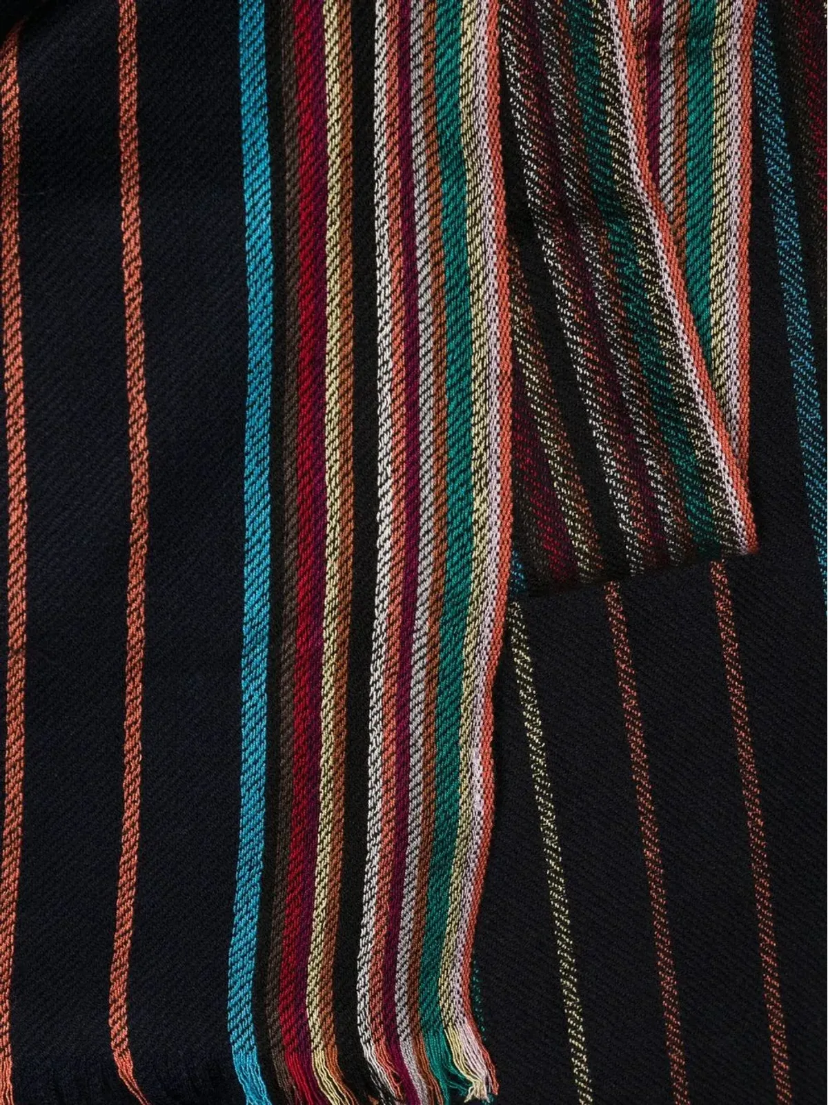 Paul Smith ウール・シルク サインストライプ スカーフ - 画像3