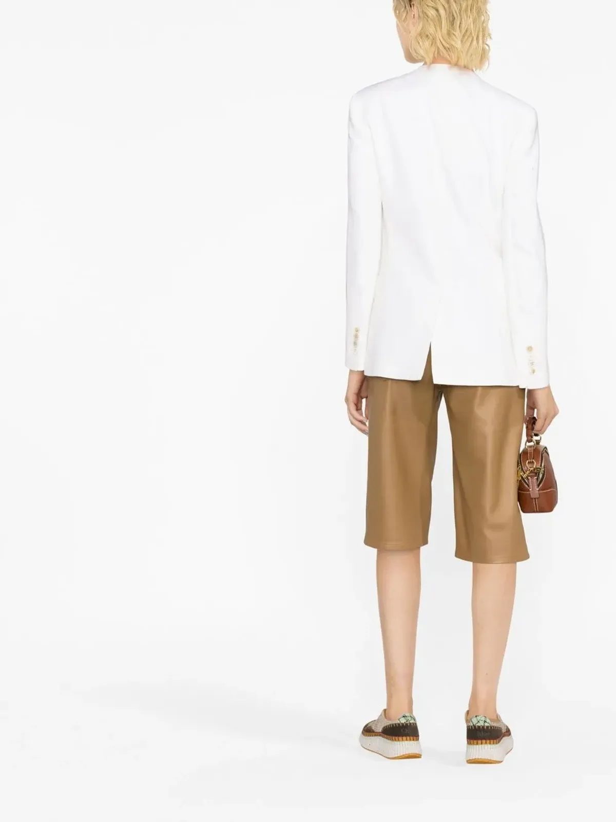 Chloé Vネックリネンブレザー - 画像4