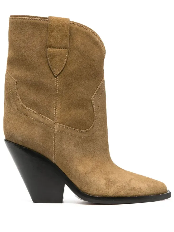 Isabel Marant ISABEL MARANT Leyane high cowboy boots - Brownの商品画像