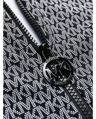 Michael Michael Kors モノグラムプリント ジップアップ ビキニトップ - サムネイル3