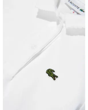 Lacoste Kids 胸元ロゴパッチ ポロシャツ - White - サムネイル3
