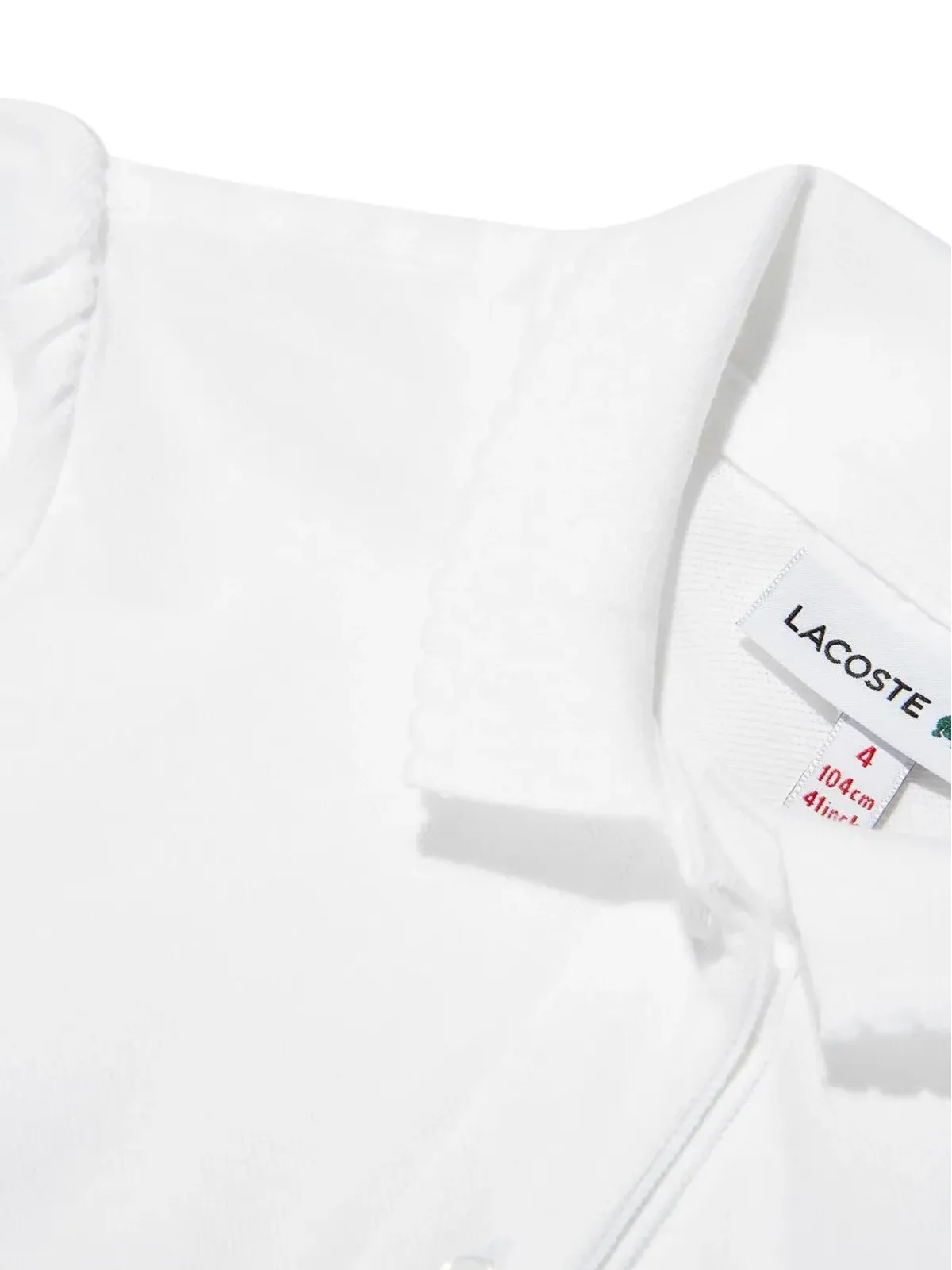 Lacoste Kids 胸元ロゴパッチ ポロシャツ - White - 画像4