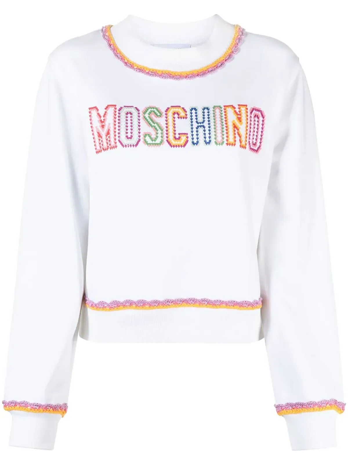 Moschino マクラメトリムコットン スウェットシャツ - 画像1