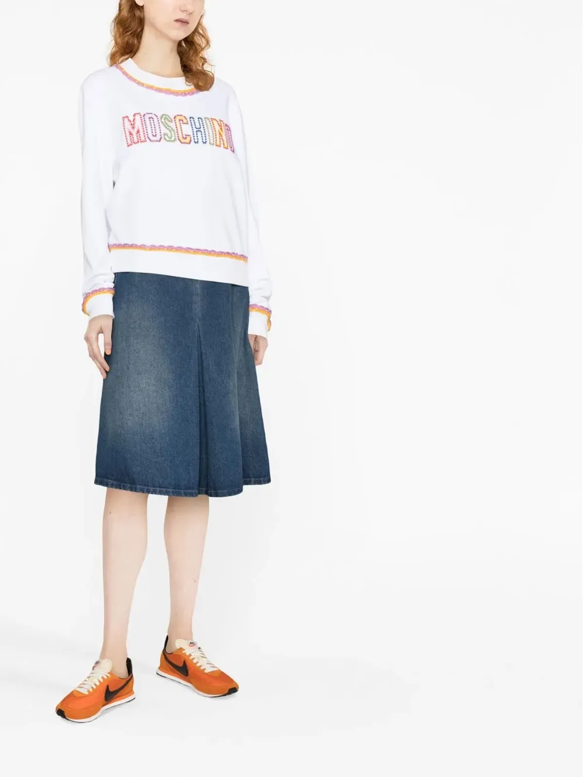 Moschino マクラメトリムコットン スウェットシャツ - 画像2