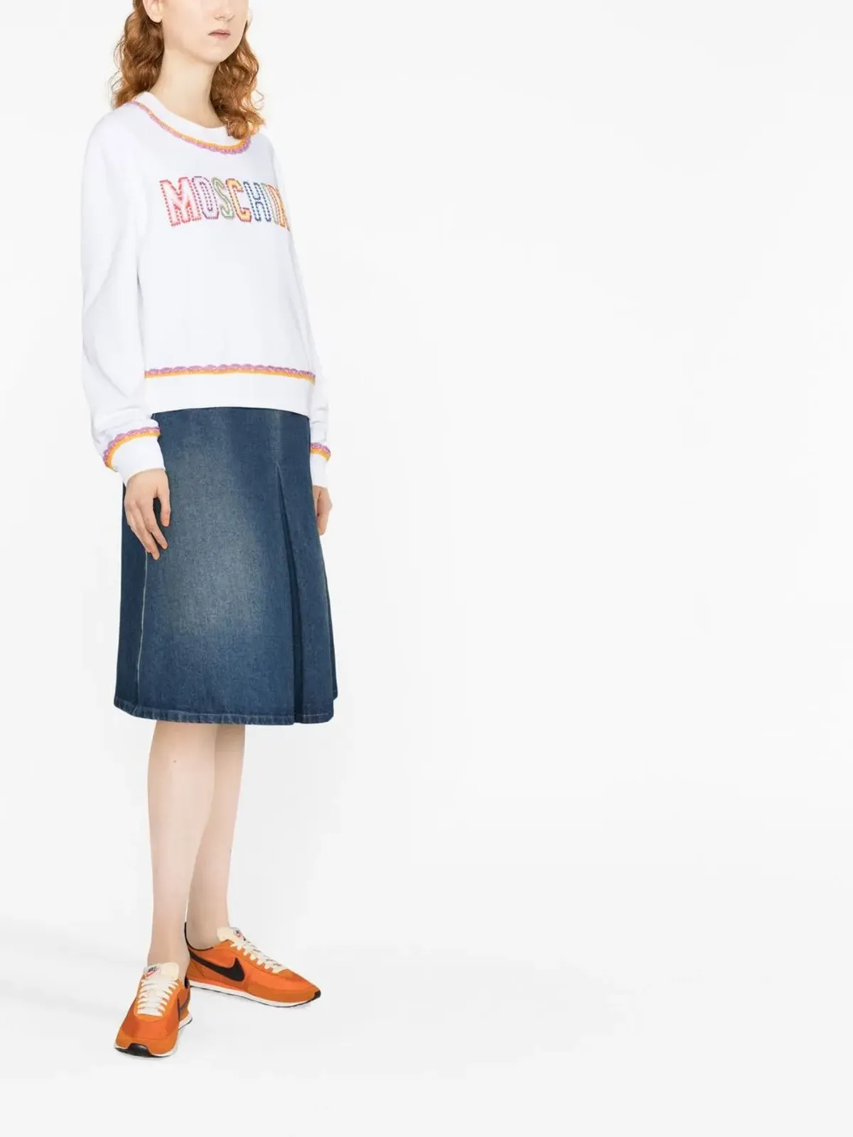 Moschino マクラメトリムコットン スウェットシャツ - 画像4