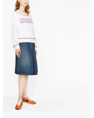 Moschino マクラメトリムコットン スウェットシャツ - サムネイル4