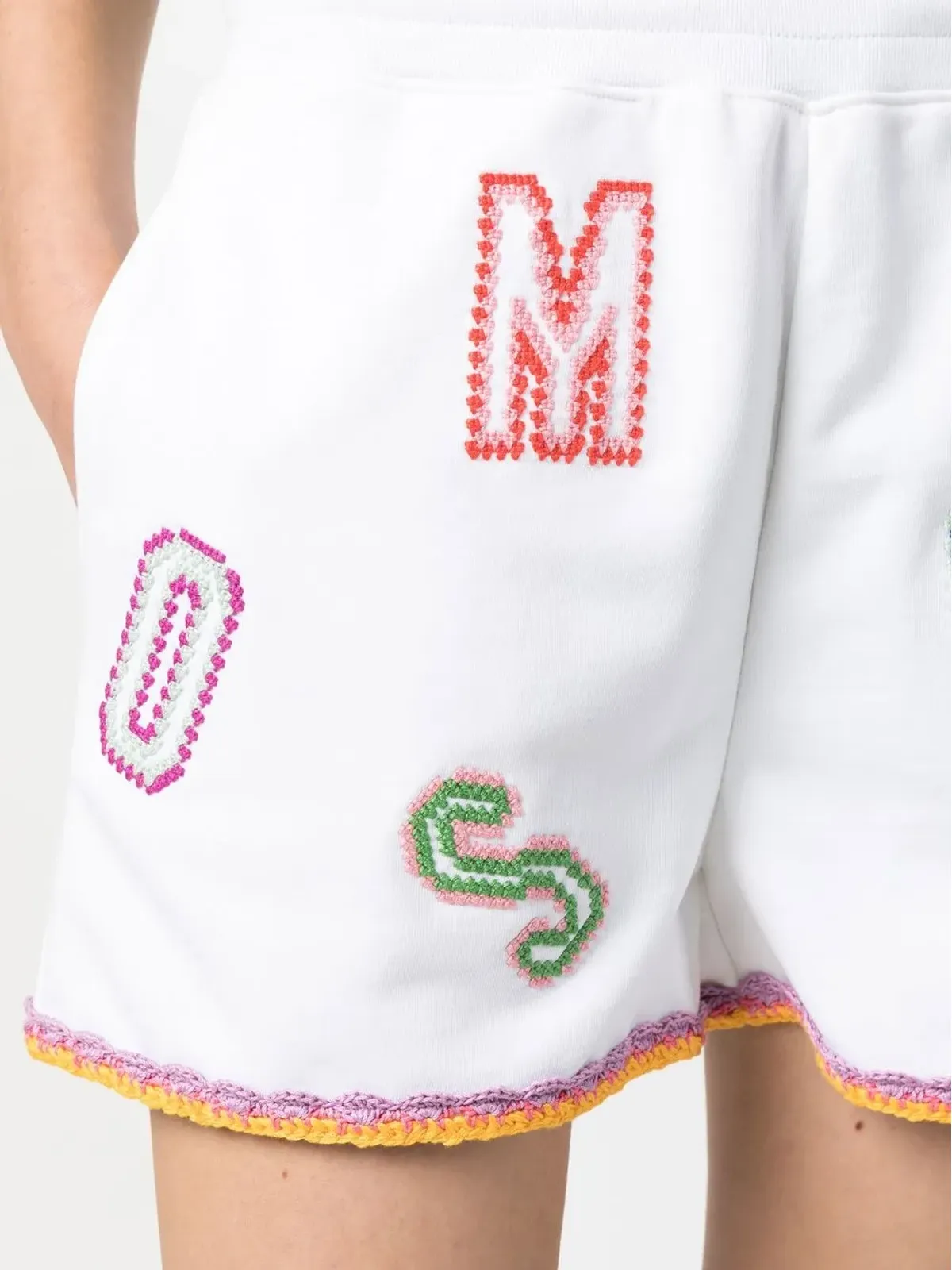 Moschino ロゴ刺繍レーストリムショーツ - 画像5
