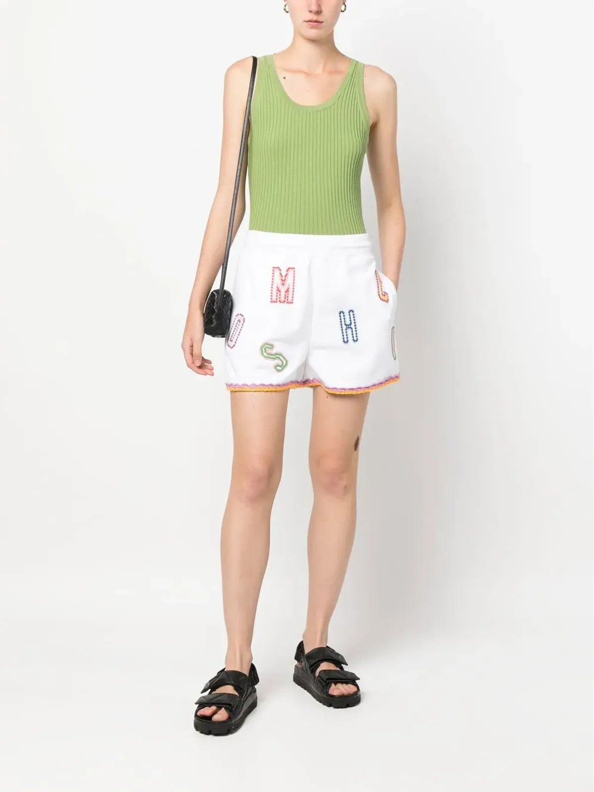 Moschino ロゴ刺繍レーストリムショーツ - 画像2